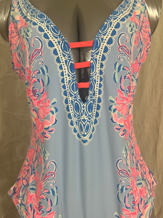 Lilly Pulitzer Other - Lilly Pulitzer Sky Blue One-Piece Swimsuit with Pink Floral Accents